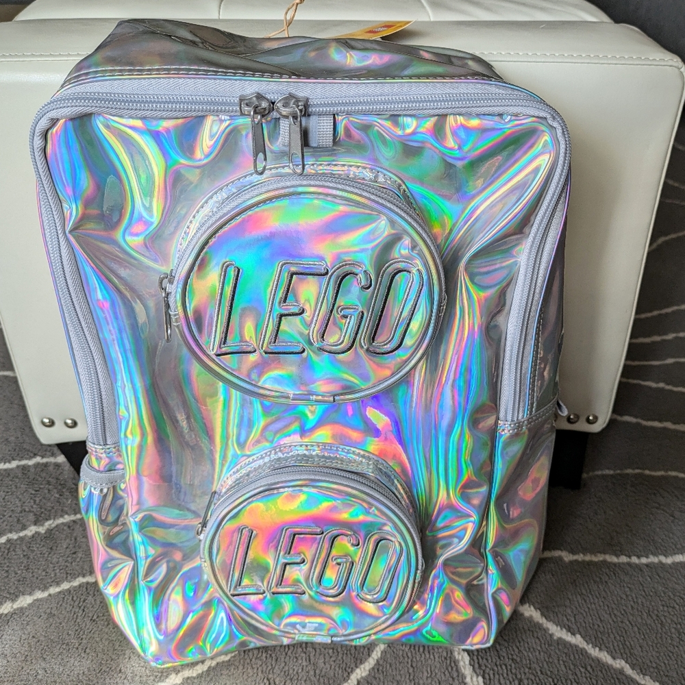 NWT LEGO Holographic Brick Backpack